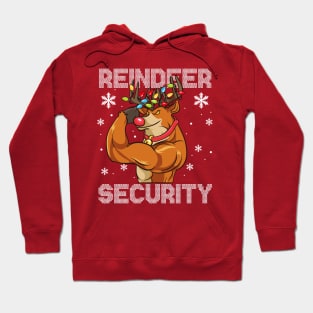 Reindeer Security Christmas Funny Humor Hoodie